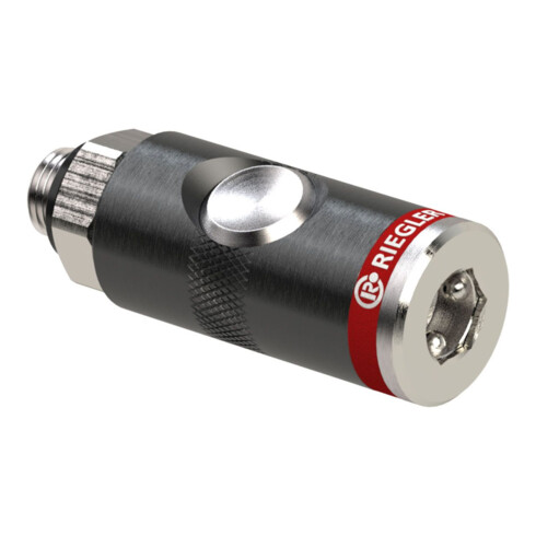 Riegler Accouplement de sécurité rotatif avec bouton-poussoir, NW 7,4mm AG G1/2