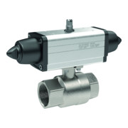 RIEGLER Robinet à boisseau sphérique en laiton avec actionneur pneumatique simple effet-1