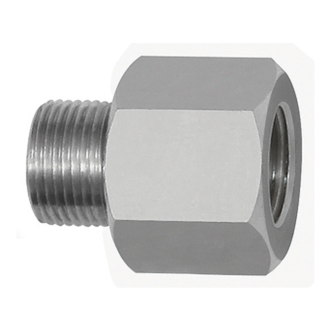 Riegler Adaptateur de filetage Aluminium, AG 1/2 - 27 UNS, IG G 1/4, SW 17