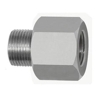 Riegler Adaptateur de filetage Aluminium, AG 1/2 - 27 UNS, IG M12x1,25, Clé 17