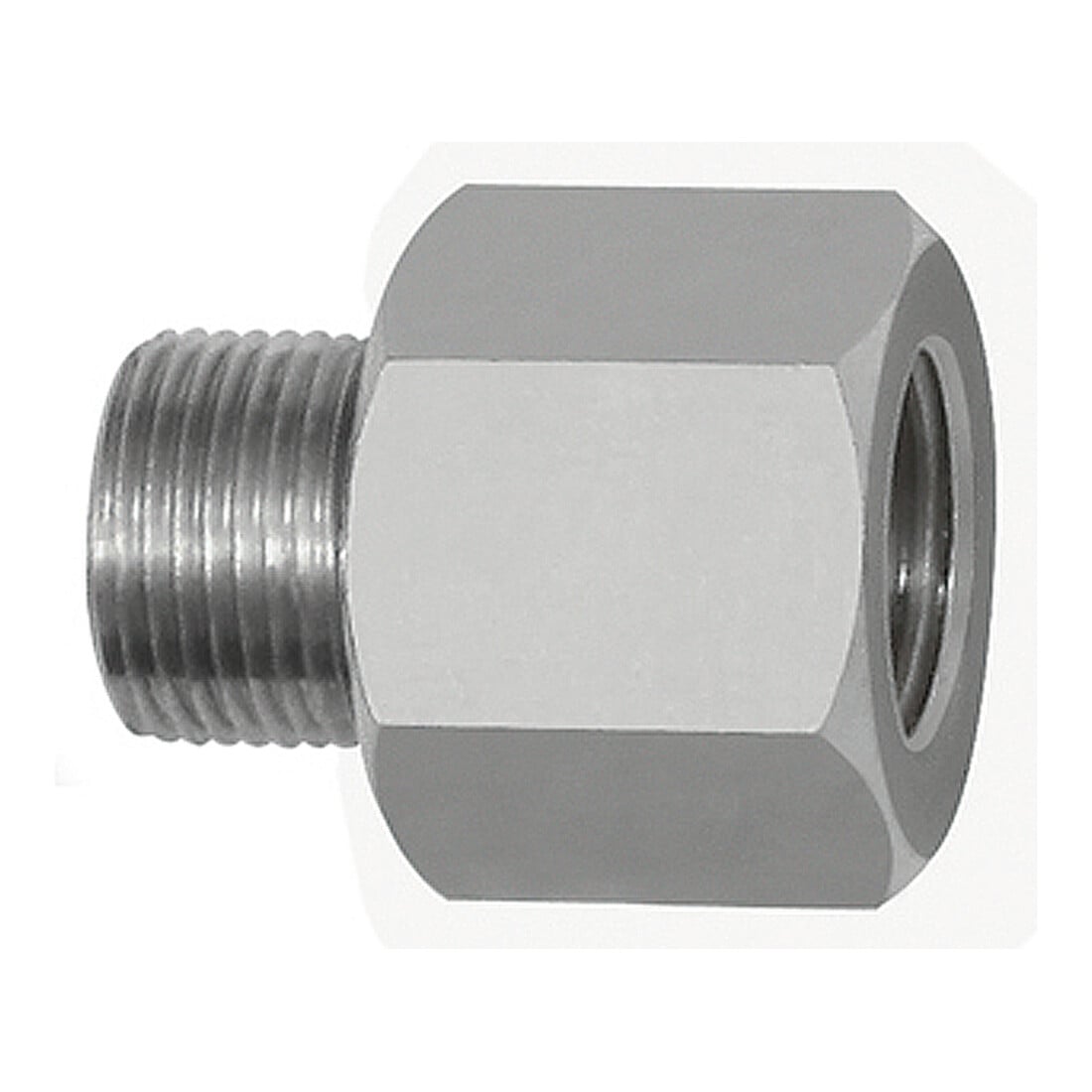 Riegler Adaptateur de filetage Aluminium, AG 1/2 - 27 UNS, IG M12x1,25, Clé 17