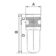 Riegler Aktivkohlefilter »multifix«, mit PC-Behälter, BG 3, G 1/2-3