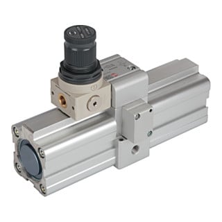 Riegler Amplificateur de pression air-air (Booster) avec régulateur, G 3/8, piston Ø 63