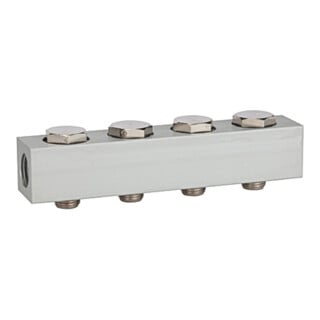 Riegler Barre d'alimentation pour valves de chemin, 4 positions de valve, G 1/4