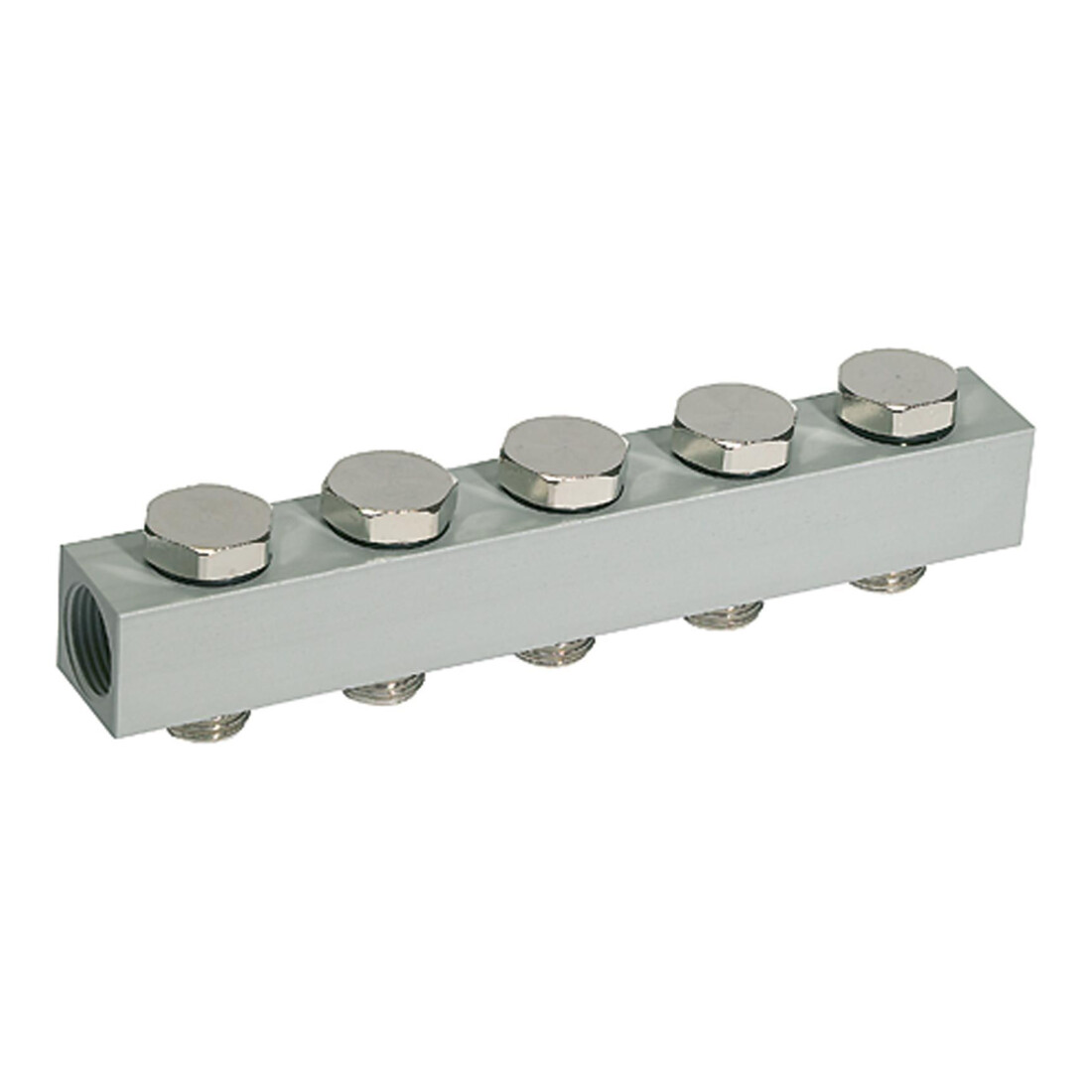 Riegler Barre d’alimentation pour valves de voie, 5 positions de valve, G 1/4