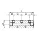 Riegler Barre de distribution, sorties d’un côté, entrée 2x3/8, sortie 2x1/8