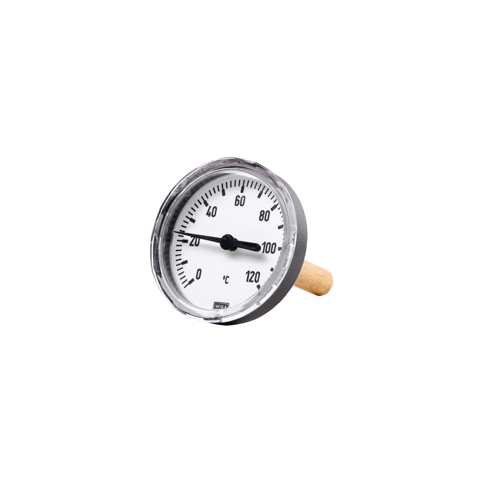 Riegler Bimetallthermom., G 1/2 hi., Tauchschaftlänge 60mm, Ã ̃80, bis 60°C