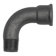 Riegler Bogen 1, 90°, lang, Rp 1/4 i., R 1/4 a., Temperguss schwarz-1