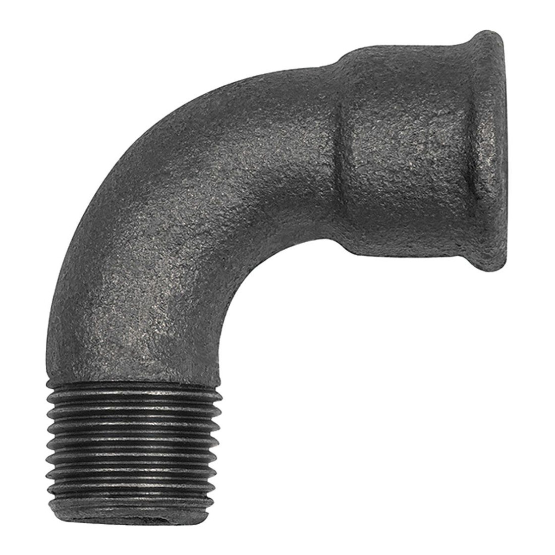 Riegler Bogen 1a, 90°, kurz, Rp 2 i., R 2 a. Temperguss schwarz
