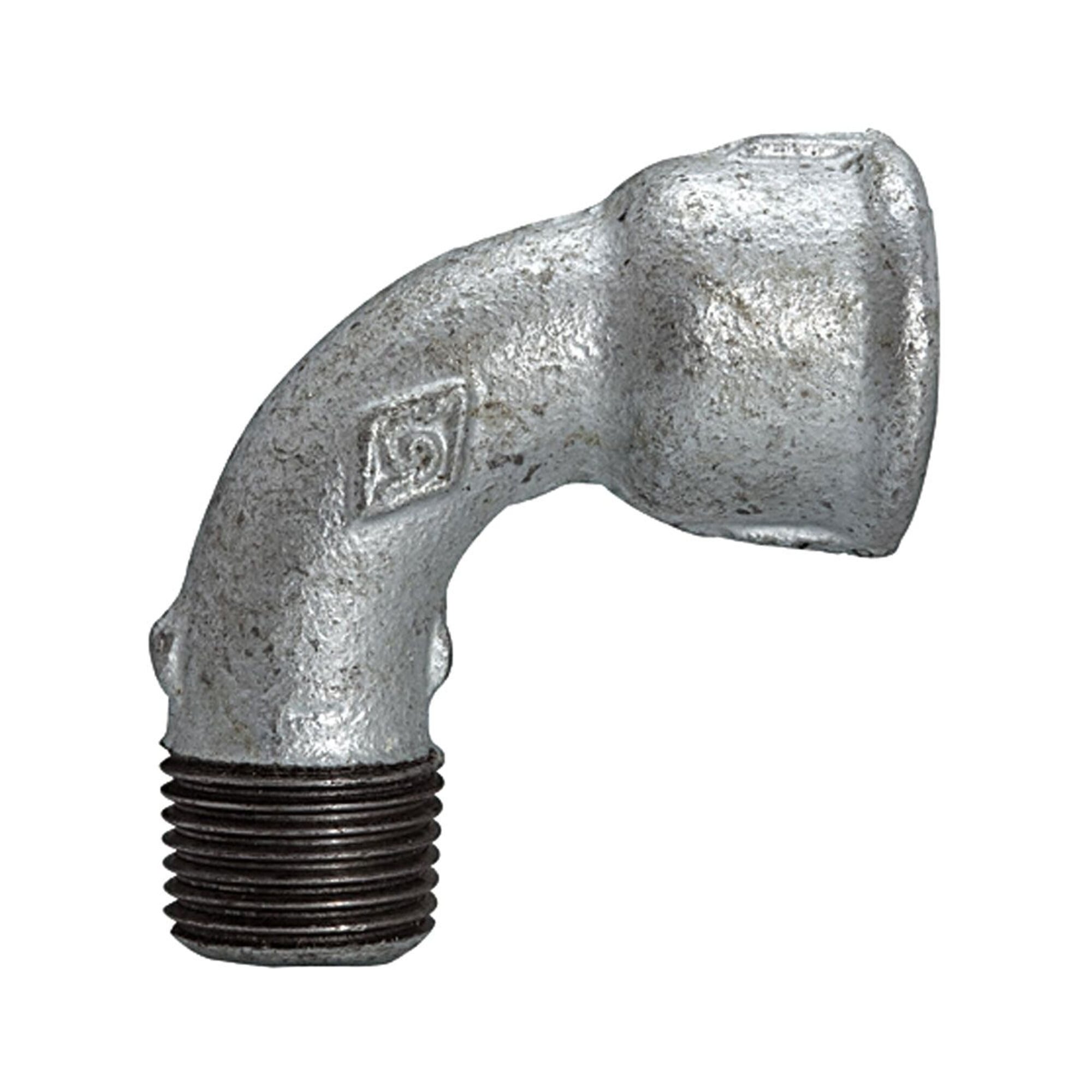 Riegler Bogen 1a, kurz, 90°, IG/AG, Rp/R 1/2, schwarzer Temperguss