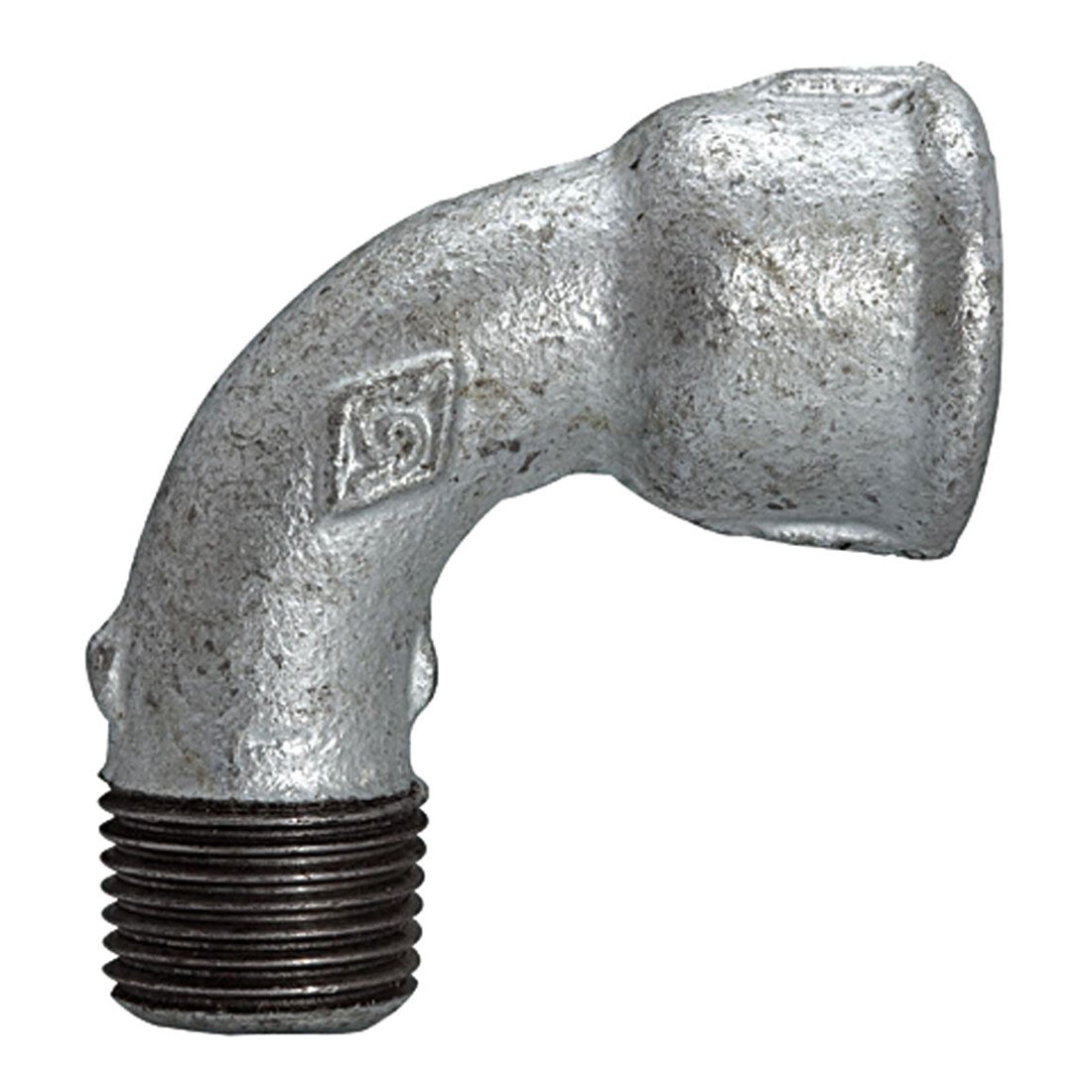 Riegler Bogen 1a, kurz, 90°, IG/AG, Rp/R 1, schwarzer Temperguss