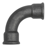 Riegler Bogen 2, 90°, lang, Rp 3/8 i., Rp 3/8 i., Temperguss schwarz-1