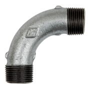 Riegler Bogen 3, lang, 90°, AG/AG, R 1, schw. Temperguss feuerverz.-1