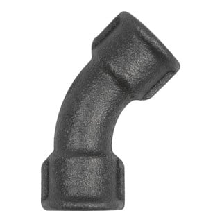 Riegler Bogen 41, 45 °, Rp 2 i., Rp 2 i., Temperguss schwarz