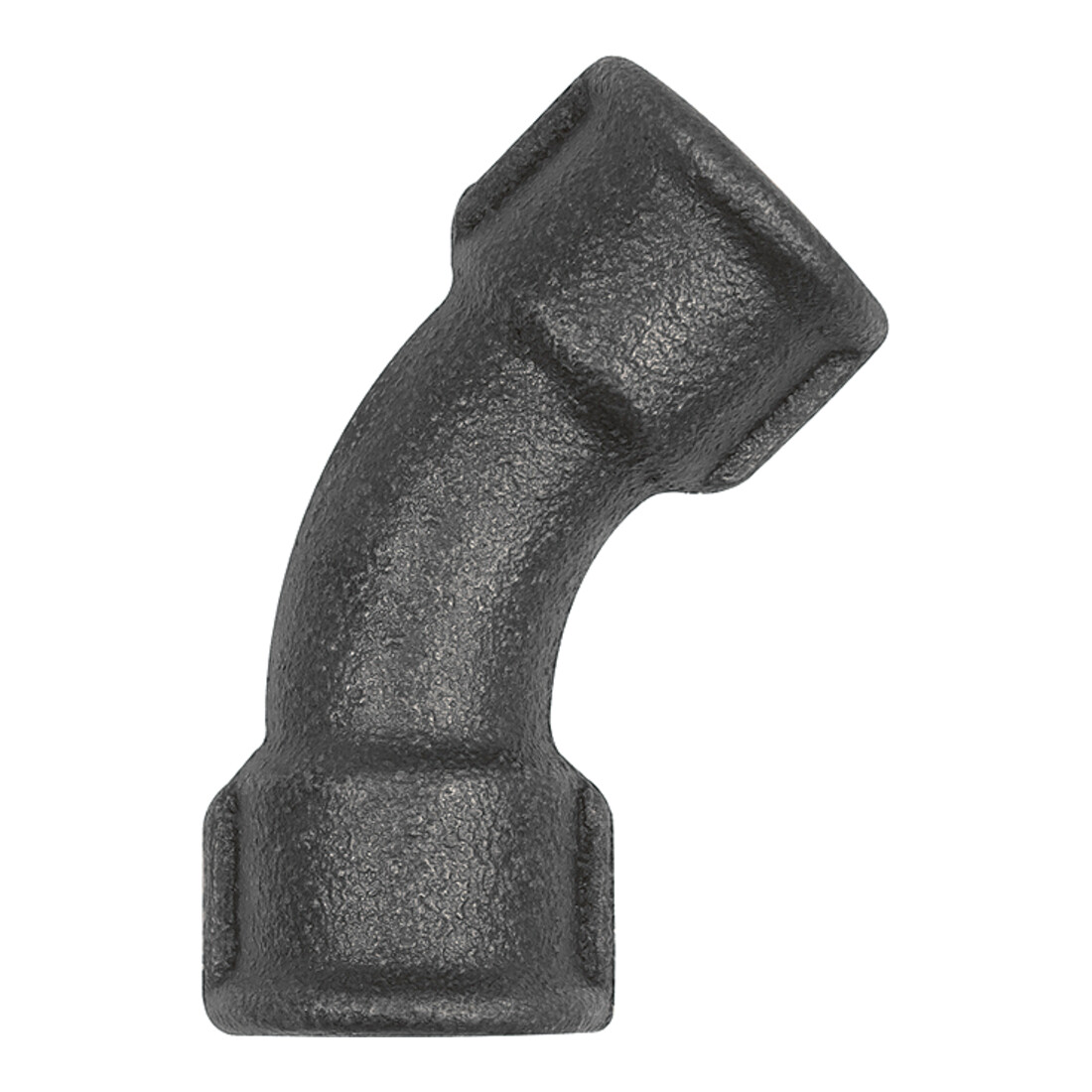 Riegler Bogen 41, 45 °, Rp 2 i., Rp 2 i., Temperguss schwarz