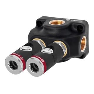 Riegler Boîte de distribution universelle, 2 raccords de sécurité NW 7,4, entrée G 1/2
