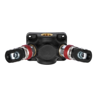 Riegler Boîte d'extrémité, 3 raccords pivotants NW 7,2, max. 12 bar air