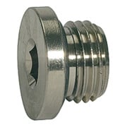 Riegler Bouchon d'arrêt, joint torique « value line », G 1/8, laiton nickelé-1
