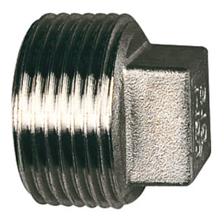 Riegler Bouchon de fermeture, carré, G 1/4, SW 9, acier inoxydable 1.4408