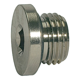 Riegler Bouchon de fermeture, joint torique « value line », M5, laiton vern.