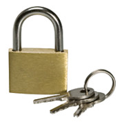 Riegler Cadenas en laiton 50 mm, anse Ø 6 mm, avec 3 clés-1