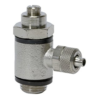 Riegler Clapet anti-retour à étranglement, pression air frais, raccord rapide G 1/4, 10/8