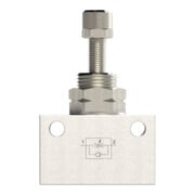 Riegler Clapet anti-retour à orifice réglable, bloc, alu anodisé, G 3/8-2