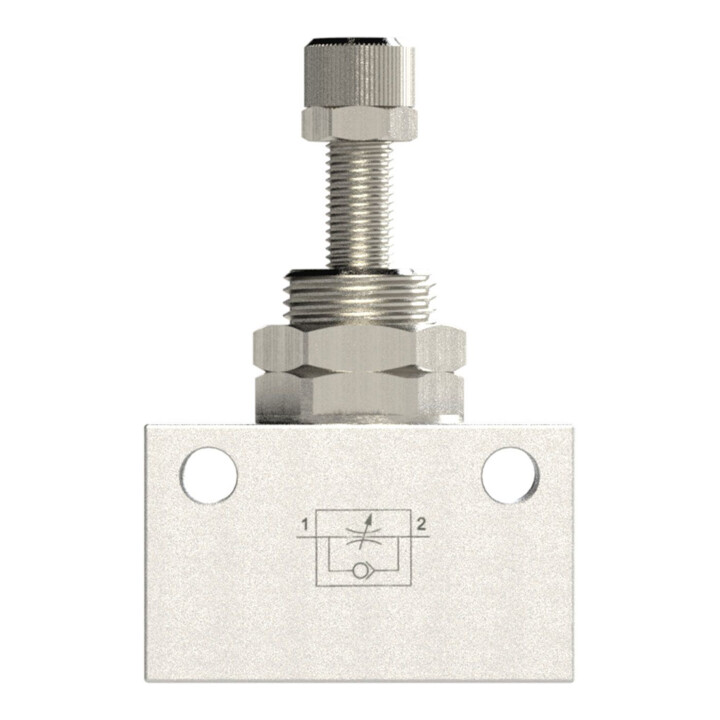 Riegler Clapet anti-retour à papillon, forme bloc, alu anodisé, G 1/8