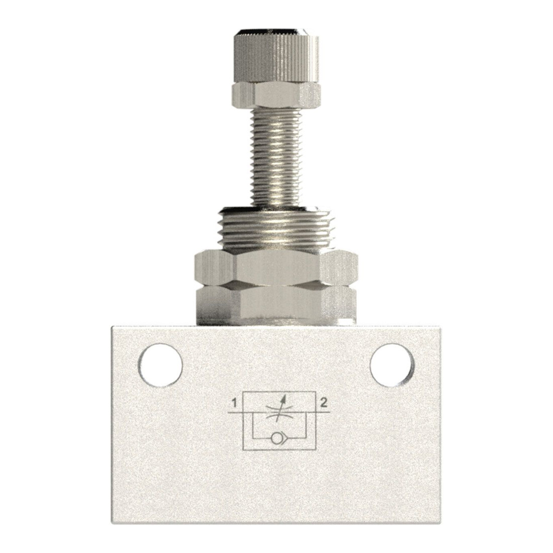 Riegler Clapet anti-retour à papillon, forme bloc, alu anodisé, G 1/8