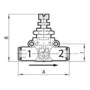Riegler Clapet anti-retour à restriction unilatérale, tuyau-tuyau, Ø tuyau 8-2