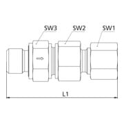 Riegler Clapet anti-retour, G1/8a, Ø tube 6 mm, PN max. 250, acier galvanisé, RSV186LST-3