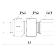 Riegler Clapet anti-retour, G3/8a, Ø tube 10 mm, PN max. 400, acier zingué, RSV3810SST-3
