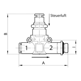 Riegler Clapet anti-retour pneumatique à déverrouillage, G 1/8, Ø 6