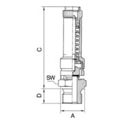 Riegler Clapet de sécurité DN 8, laiton, G 1/2, pression de déclenchement 12 bar-3
