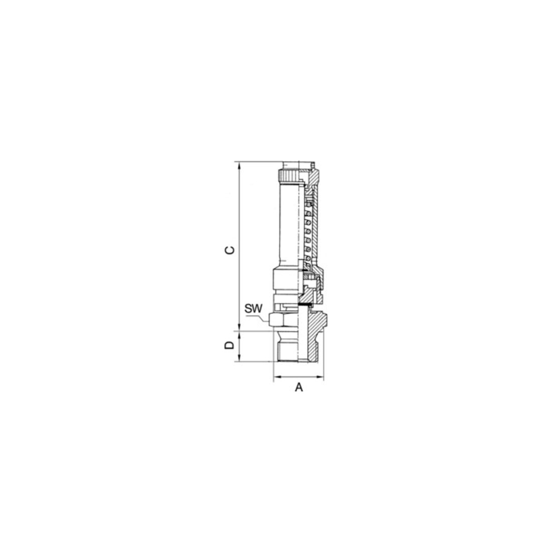 Riegler Clapet de sécurité DN 8, laiton, G 1/2, pression de déclenchement 12 bar
