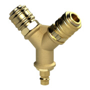Riegler Collecteur, 2 raccords rapides NW7,2, embout NW7,2-7,8 G3/8-1