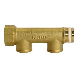 Riegler Collecteur, 2 sorties, entrée 2x1, sortie 2x1/2 IG, MS