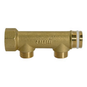 Riegler Collecteur, 2 sorties, entrée 2x3/4, sortie 2x1/2 AG, MS-1