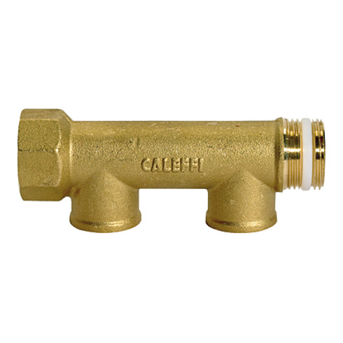 Riegler Collecteur, 2 sorties, entrée 2x3/4, sortie 2x1/2 F, MS