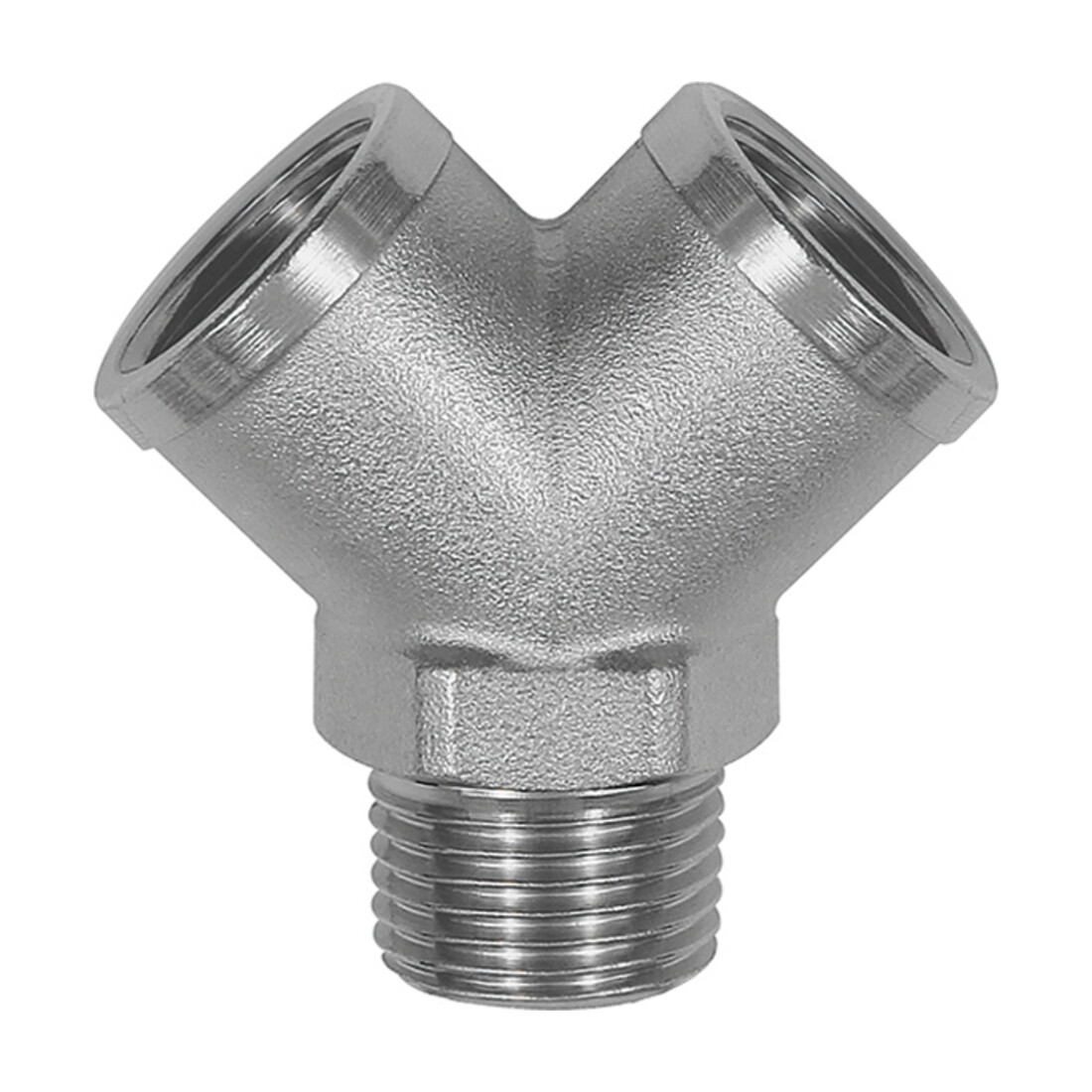 Riegler Collecteur, 2 voies, R 3/8 AG, sorties 2 x G 3/8 IG, laiton verni