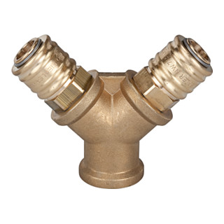 Riegler Collecteur avec 2 raccords rapides NW7,2, G 1/2 IG, »R26EMS«