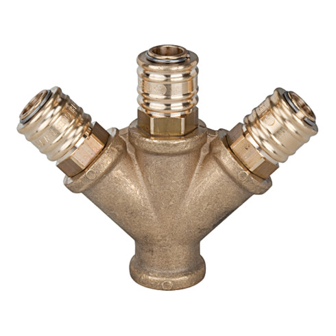 Riegler Collecteur avec 3 raccords rapides NW 7,2, G 1/2 IG