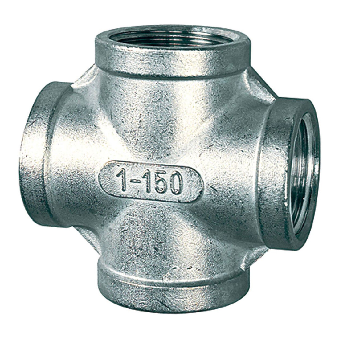 Riegler Collecteur croisé, 4 x intérieur, Rp 1/8, acier inoxydable 1.4408