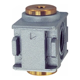 Riegler Collecteur »multifix-mini«, BG 0, G 1/4, avec 2 sorties G 1/8