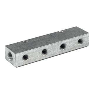 Riegler Collecteur, sorties d’un côté, entrée 2x3/8, sortie 4x1/8