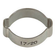 Riegler Collier à 2 oreilles, acier inoxydable (W4), plage de serrage 17-20 mm, 7,5 mm-1