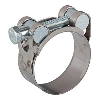 Riegler Collier à boulon articulé, acier chromé 1.4016 (W2), 74 - 79 mm, 24 mm