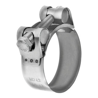 Riegler Collier à boulon articulé, acier inoxydable 1.4301 (W4), 64 - 67 mm, 22 mm