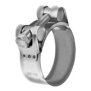 Riegler Collier à rotule, acier inoxydable 1.4301 (W4), 68 - 73 mm, 24 mm