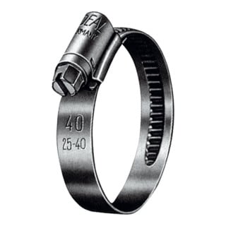 Riegler Collier de serrage à vis sans fin, acier chromé (W2), 40 - 60 mm, 9 mm